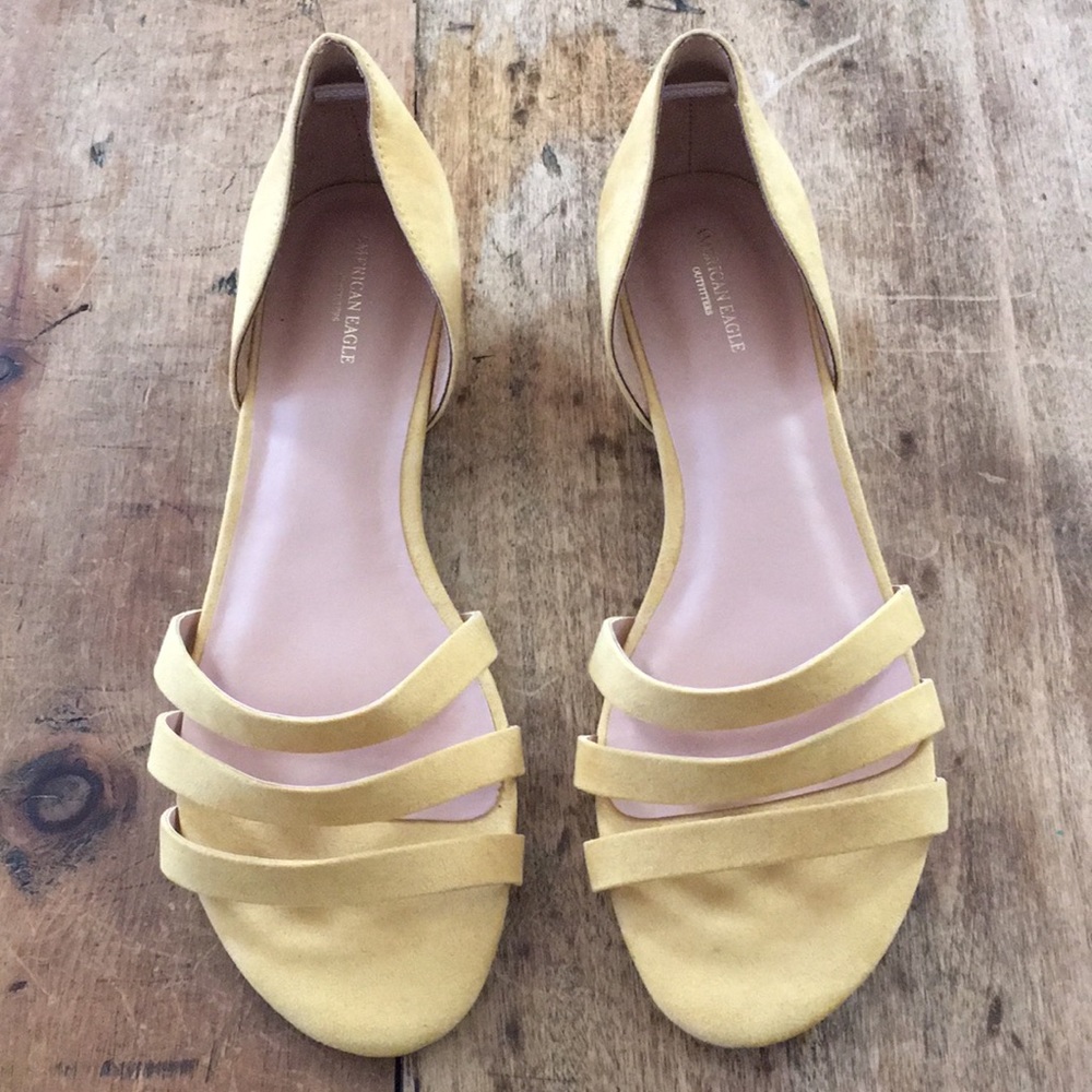 American eagle yellow strappy sandals